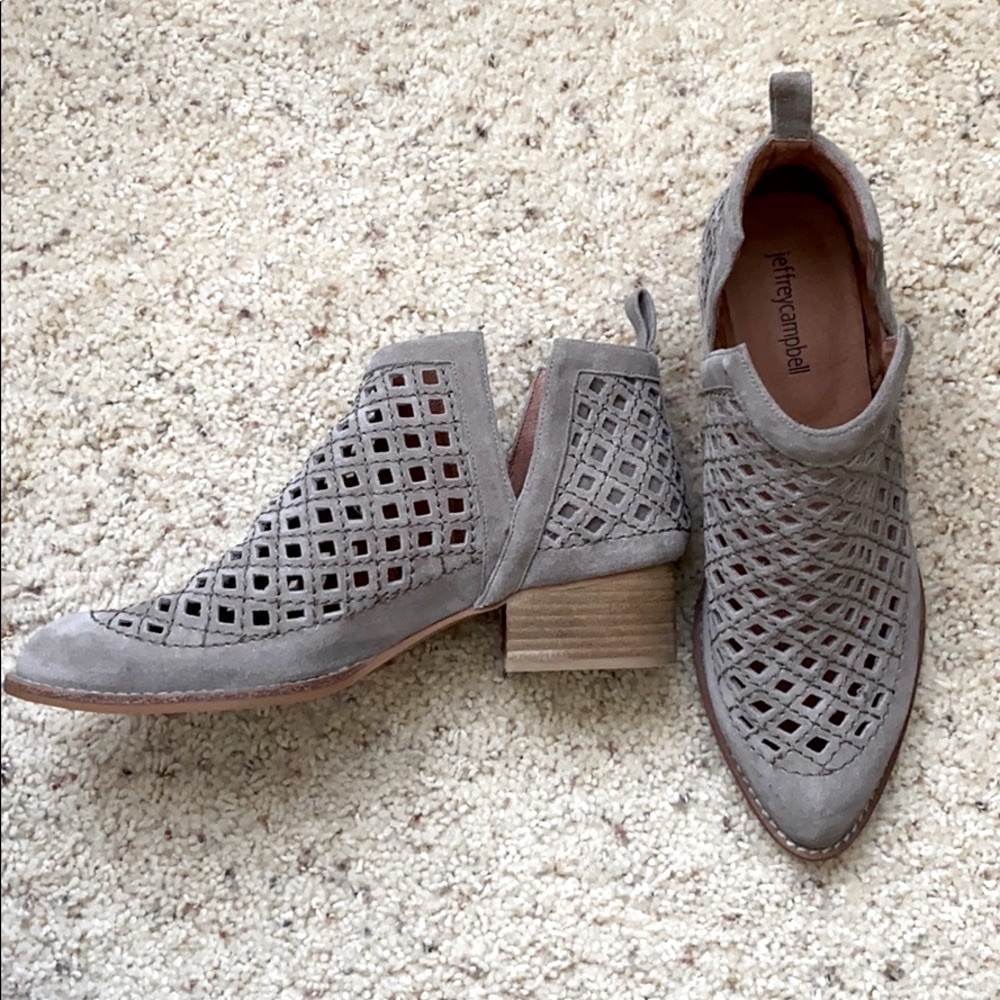 Jeffery Campbell Targgart Suede Ankle Booties